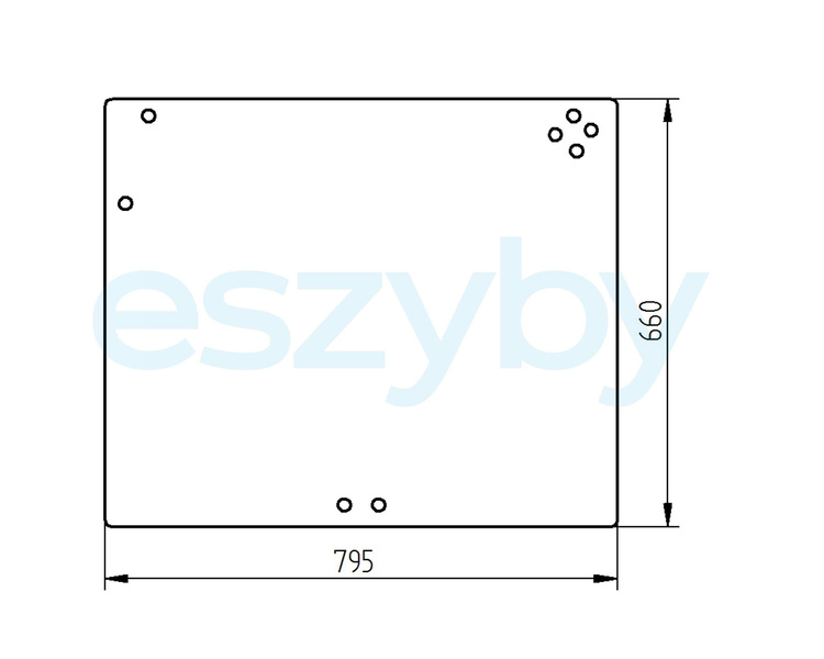 szyba ładowarka teleskopowa Manitou - tylna 180312 (2744)