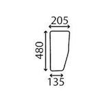 szyba do ciągnika John Deere - tylna dolna L75276 (4338)