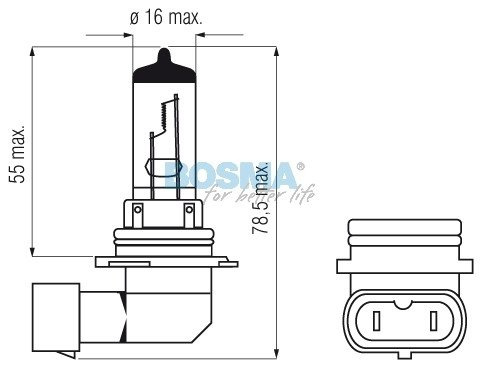 żarówka 12V 51W HB4 9006 P22d BOSMA