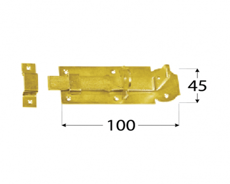 Zasuwa zasuwka z ryglem prostym 100x45x5,0 dmx