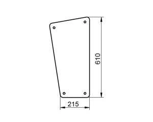 szyba do ciągnika Deutz-Fahr - przednia dolna 04340330 (4478)
