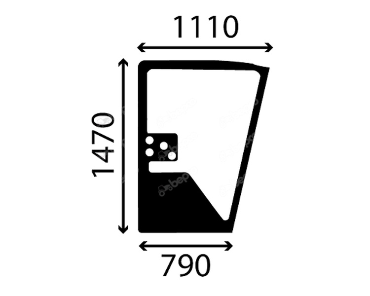 szyba kombajn Claas Jaguar - boczna prawa otwierana 00694411 (2282)