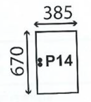 szyba do ciągnika John Deere - boczna przesuwna L32953 (2586)