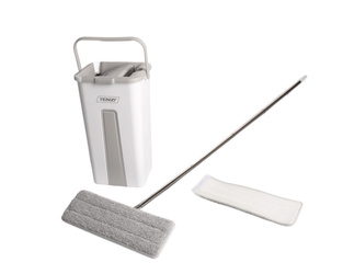 Zestaw mop płaski z wiaderkiem dwukomorowym