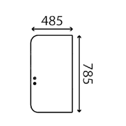 szyba Kubota - boczna przesuwana prawa RC601-46520