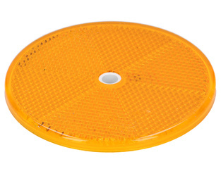 odblask pomarańczowy okrągły przykręcany 84mm