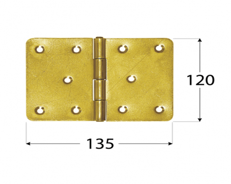 Zawias budowlany 135x120x2,5 klapy skrzynie domax