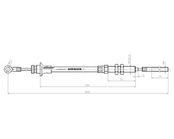 Linka Hamulec L-830mm C-330M ORYGINAŁ URSUS