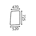szyba Bobcat - drzwi górna lewa 7170290 (3672)