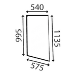 szyba JCB - boczna lewa 827/80374 (3903)