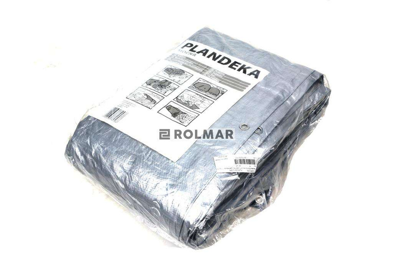 Plandeka MOCNA 5x8m (srebrna) gramatura 110g/m2