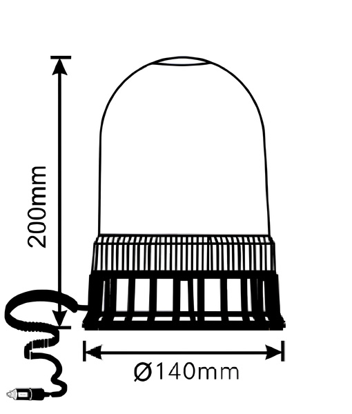 lampa błyskowa ostrzegawcza H1 12/24V na magnes L2280-C Kamar