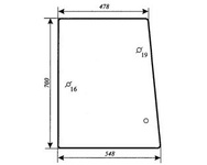 szyba do ciągnika Deutz-Fahr - boczna bezbarwna 04350515 (890)