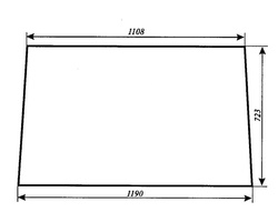 szyba do ciągnika C-330, C-360 kabina POM Zamość - przednia (332)