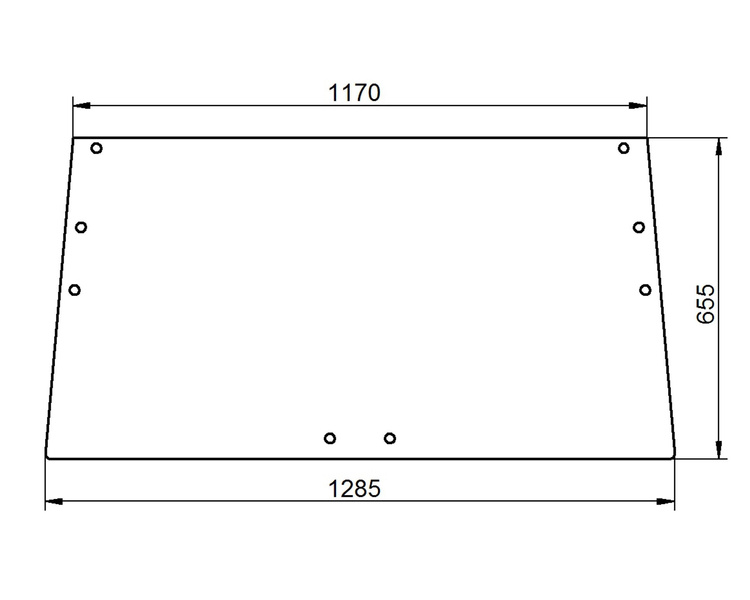 szyba do ciągnika Deutz-Fahr - tylna 520499 (2369)