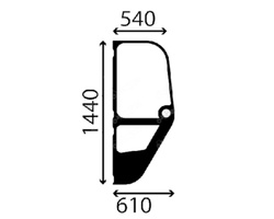 szyba ładowarka Merlo Multi Farmer, Panoramic - boczna lewa 070835, 53431 (1737)