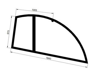 szyba do ładowarki Haulotte - boczna prawa 2326015760 (5193)