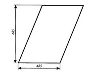 szyba do ciągnika Zetor - drzwi górna 67827917 (836)