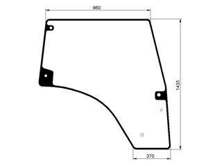 szyba do ciągnika Deutz-Fahr, Same - drzwi prawe 0.016.8682.0 (1867)
