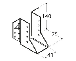 Wieszak belki 41x140x75x2,0 dmx
