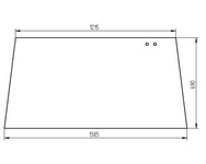 szyba do ciągnika Fendt - tylna bezbarwna 186813050200 (3843)