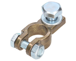 Klema, zacisk akumulatora mosiężna dodatnia 50 mm