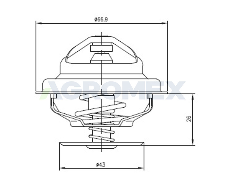 Termostat F1192000500040 Deutz Fahr Fendt POLMO