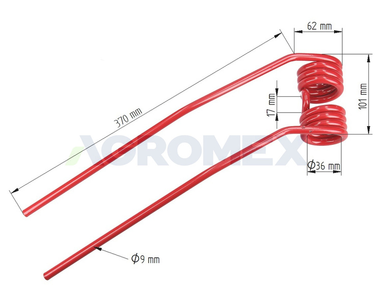 Palec przetrząsarka Deutz Fahr Pottinger 06229776 Waryński