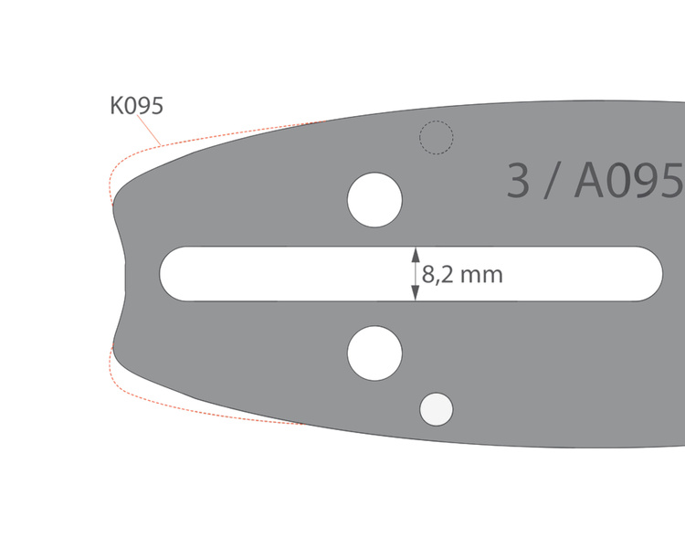 Prowadnica piły 0,325 cala 1,5mm 66 ogniw 168PXBK095 Granit