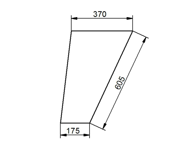 szyba do ciągnika Deutz-Fahr - drzwi dolna 520656 (2354)