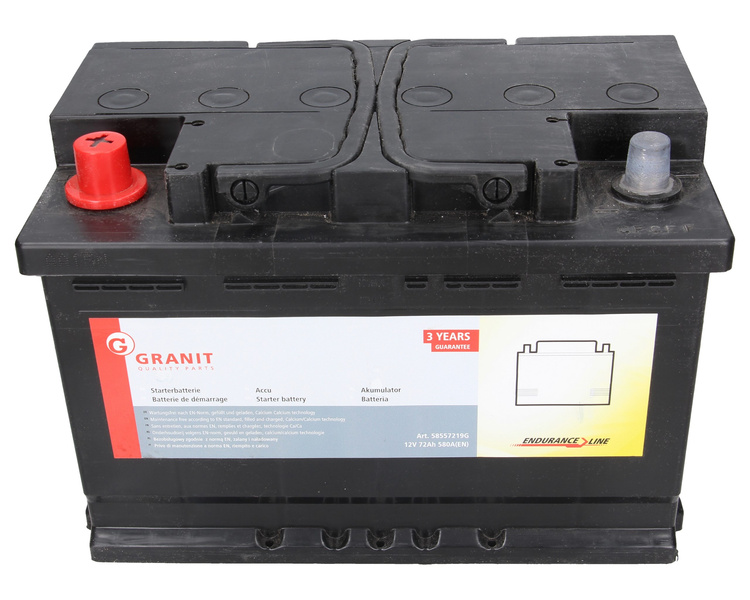 Akumulator 12V 72Ah 580A GRANIT ENDURANCE