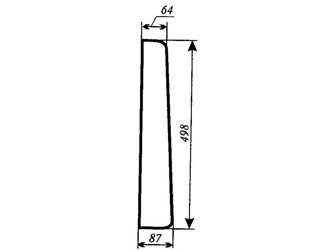 szyba do ciągnika C-360 kabina Kunów (blaszanka, czterdziestka) - tylna narożnikowa (lewa, prawa) (5)