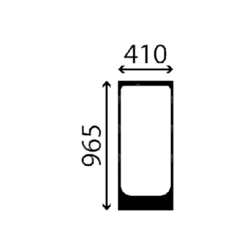 szyba Airman, Hitachi - tylna 4683794 (3747)