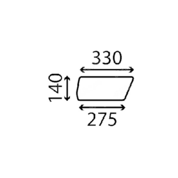 szyba Landini, Massey Ferguson - drzwi dolna 3616837M2