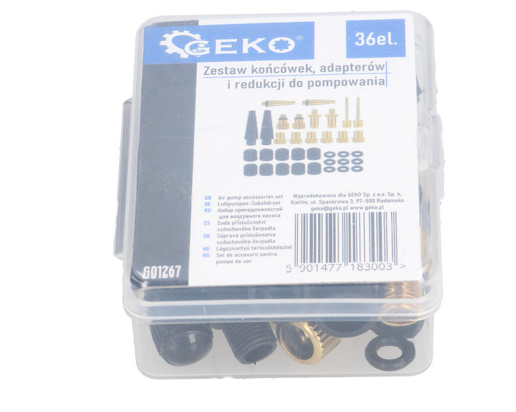 Zestaw końcówek do pompowania 36 elementów Geko