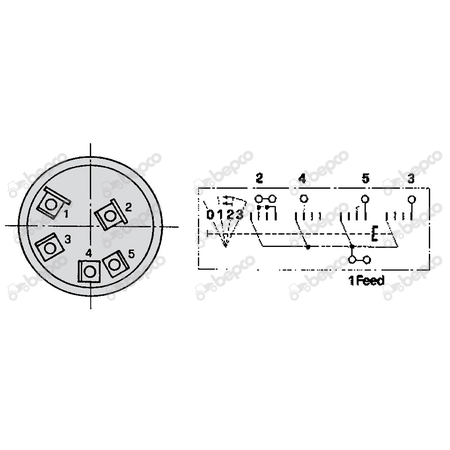 stacyjka, włącznik zapłonu ciągnik Claas Renault 7700029626