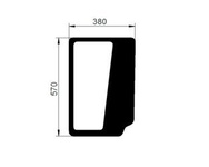 szyba New Holland TD5, Case Farmall A - przednia dolna lewa 84396388 (3404)
