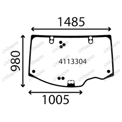 szyba Claas Arion, Axion - tylna ogrzewana 0022379380 (4688)