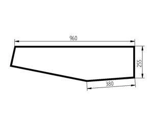 szyba ładowarka teleskopowa JCB - drzwi dolna 827/30480