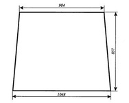 szyba do ciągnika T25 kabina POM Zamość - tylna (337a)