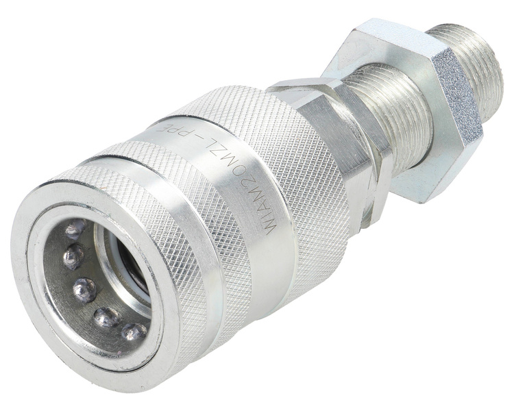 Szybkozłącze hydrauliczne gniazdo long z eliminatorem ciśnienia M20x1.5 gwint zewnętrzny EURO PUSH-PULL Waryński