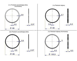 Komplet pierścieni silnika 1-tłok K1-2157-000 MF-4 oryginał Ursus