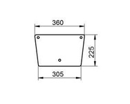 szyba do ciągnika Deutz-Fahr - tylna dolna 626801 (2357)