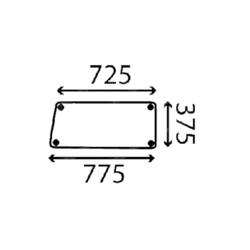 szyba - tylna dolna 3900771M1