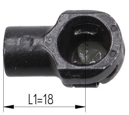 końcówka siłownika gazowego 18mm, M8, 10mm