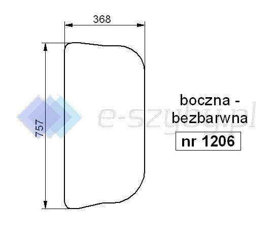 szyba Landini Mistral 55 - boczna bezbarwna (1206)