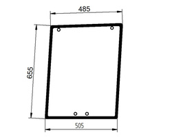szyba do ciągnika Valtra / Valmet - boczna prawa V31535000 (1322)