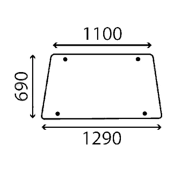 szyba Deutz-Fahr - tylna FRA-0505222308