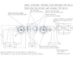 Lampa obrysowa przednio-tylna 12/24V