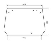 szyba do ciągnika Deutz-Fahr - tylna 04401524 (1808)